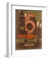 Poster Advertising Chevrolet Trucks, C1930s-null-Framed Premium Giclee Print