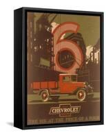 Poster Advertising Chevrolet Trucks, C1930s-null-Framed Stretched Canvas