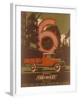 Poster Advertising Chevrolet Trucks, C1930s-null-Framed Giclee Print