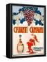 Poster Advertising Chianti Campani, Milan, 1940-null-Framed Stretched Canvas