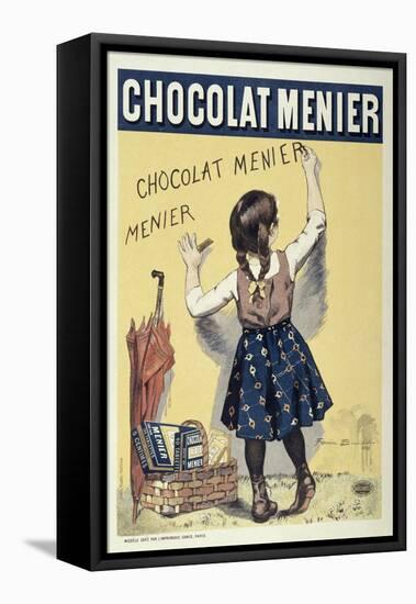 Poster Advertising Chocolat Menier, 1893-Firmin Bouisset-Framed Stretched Canvas
