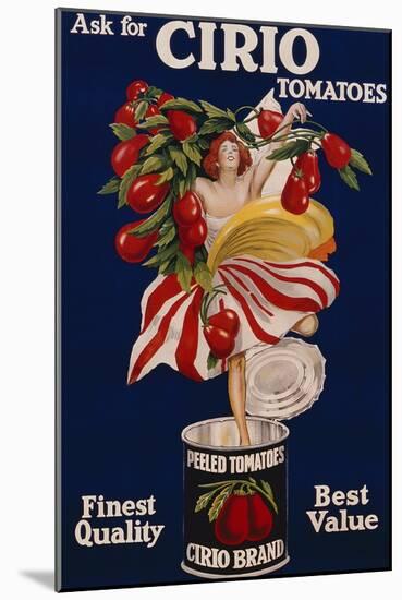 Poster Advertising Cirio Tomatoes, C.1920-null-Mounted Giclee Print