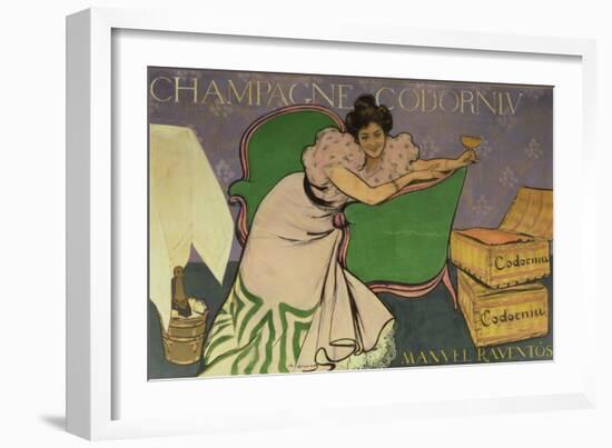 Poster Advertising Codorniu Champagne (Colour Litho)-Ramon Casas i Carbo-Framed Giclee Print