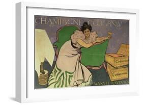 Poster Advertising Codorniu Champagne (Colour Litho)-Ramon Casas i Carbo-Framed Giclee Print