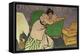 Poster Advertising Codorniu Champagne (Colour Litho)-Ramon Casas i Carbo-Framed Stretched Canvas