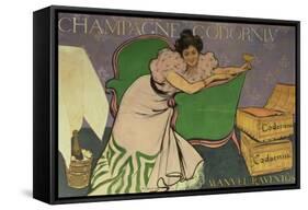 Poster Advertising Codorniu Champagne (Colour Litho)-Ramon Casas i Carbo-Framed Stretched Canvas