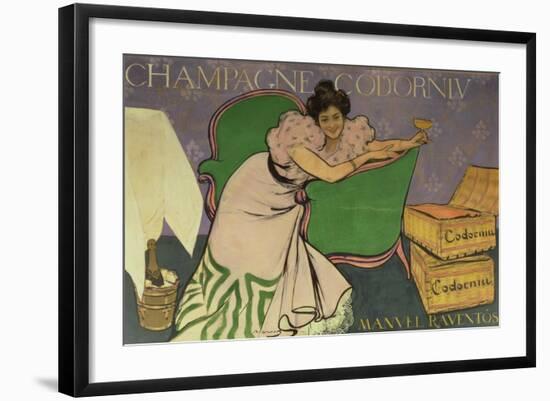 Poster Advertising Codorniu Champagne (Colour Litho)-Ramon Casas i Carbo-Framed Giclee Print