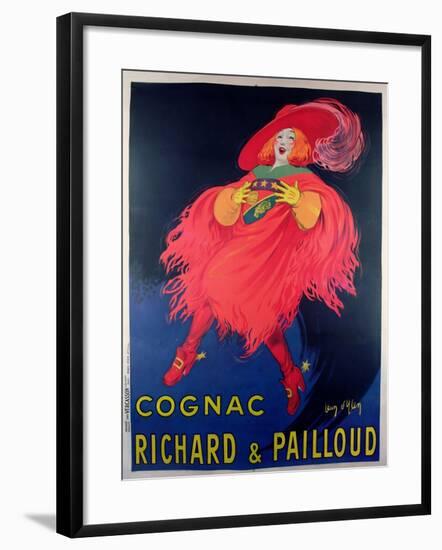 Poster Advertising Cognac Distilled by Richard and Pailloud-Jean D'Ylen-Framed Giclee Print