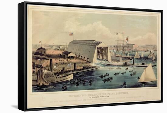 Poster Advertising 'Continental Works, Greenpoint Brooklyn', Published by Endicott and Co-null-Framed Stretched Canvas
