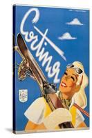 Poster Advertising Cortina d'Ampezzo-Franz Lenhart-Stretched Canvas