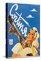 Poster Advertising Cortina d'Ampezzo-Franz Lenhart-Stretched Canvas