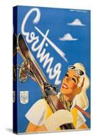 Poster Advertising Cortina DAmpezzo-Franz Lenhart-Stretched Canvas