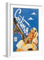 Poster Advertising Cortina DAmpezzo-Franz Lenhart-Framed Giclee Print