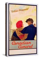 Poster Advertising 'Cunard' Routes to Canada, C.1919-null-Stretched Canvas