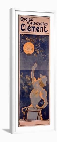 Poster Advertising Cycles Clement, Paris, Printed Bourgerie and Cie., C.1895 (Colour Litho)-Ferdinand Misti-mifliez-Framed Premium Giclee Print