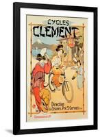 Poster Advertising 'Cycles Clement', Pre Saint-Gervais (Colour Litho)-French-Framed Giclee Print