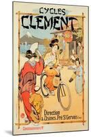 Poster Advertising 'Cycles Clement', Pre Saint-Gervais (Colour Litho)-French-Mounted Giclee Print