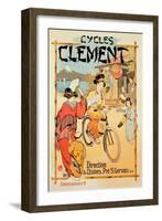 Poster Advertising 'Cycles Clement', Pre Saint-Gervais (Colour Litho)-French-Framed Giclee Print