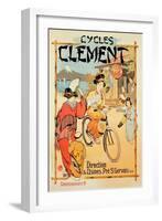 Poster Advertising 'Cycles Clement', Pre Saint-Gervais (Colour Litho)-French-Framed Giclee Print