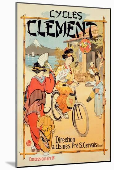 Poster Advertising 'Cycles Clement', Pre Saint-Gervais (Colour Litho)-French-Mounted Giclee Print