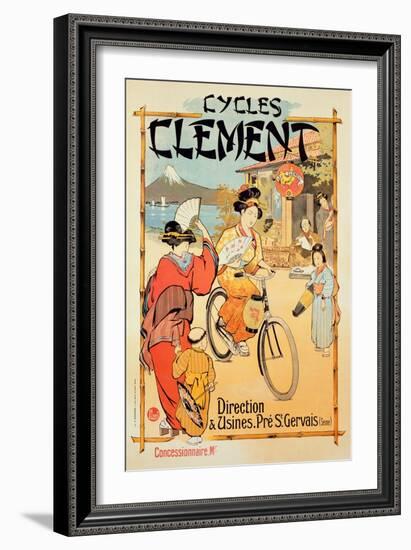 Poster Advertising 'Cycles Clement', Pre Saint-Gervais (Colour Litho)-French-Framed Giclee Print
