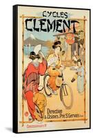 Poster Advertising 'Cycles Clement', Pre Saint-Gervais (Colour Litho)-French-Framed Stretched Canvas