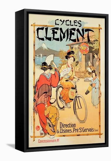 Poster Advertising 'Cycles Clement', Pre Saint-Gervais (Colour Litho)-French-Framed Stretched Canvas