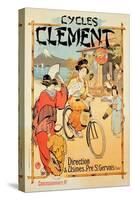 Poster Advertising 'Cycles Clement', Pre Saint-Gervais (Colour Litho)-French-Stretched Canvas