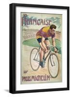 Poster Advertising Cycles 'La Francaise' on 'Michelin' Tyres-Privat Livemont-Framed Giclee Print