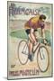 Poster Advertising Cycles 'La Francaise' on 'Michelin' Tyres-Privat Livemont-Mounted Giclee Print