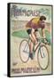 Poster Advertising Cycles 'La Francaise' on 'Michelin' Tyres-Privat Livemont-Framed Stretched Canvas