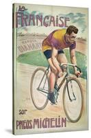 Poster Advertising Cycles 'La Francaise' on 'Michelin' Tyres-Privat Livemont-Stretched Canvas