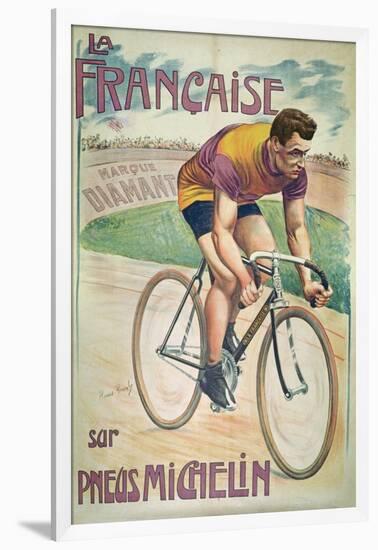 Poster Advertising Cycles 'La Francaise' on 'Michelin' Tyres-Privat Livemont-Framed Giclee Print