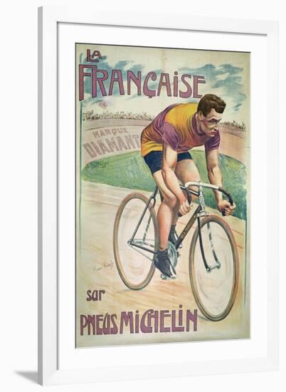 Poster Advertising Cycles 'La Francaise' on 'Michelin' Tyres-Privat Livemont-Framed Giclee Print