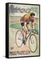 Poster Advertising Cycles 'La Francaise' on 'Michelin' Tyres-Privat Livemont-Framed Stretched Canvas