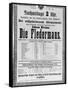 Poster Advertising 'Die Fledermaus' by Johann Strauss the Younger, for a Performance-Austrian School-Framed Stretched Canvas