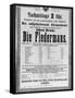 Poster Advertising 'Die Fledermaus' by Johann Strauss the Younger, for a Performance-Austrian School-Framed Stretched Canvas