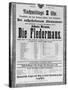 Poster Advertising 'Die Fledermaus' by Johann Strauss the Younger, for a Performance-Austrian School-Stretched Canvas
