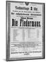 Poster Advertising 'Die Fledermaus' by Johann Strauss the Younger, for a Performance-Austrian School-Mounted Giclee Print