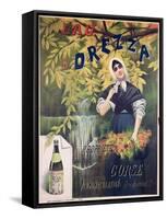 Poster Advertising 'Eau D'Orezza', Natural Mineral Water-P. Ribera-Framed Stretched Canvas