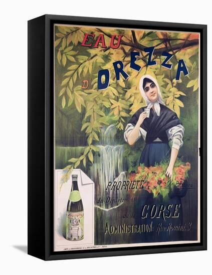 Poster Advertising 'Eau D'Orezza', Natural Mineral Water-P. Ribera-Framed Stretched Canvas