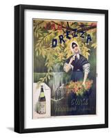 Poster Advertising 'Eau D'Orezza', Natural Mineral Water-P. Ribera-Framed Giclee Print