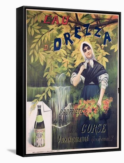 Poster Advertising 'Eau D'Orezza', Natural Mineral Water-P. Ribera-Framed Stretched Canvas