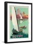 Poster advertising Egypt. (Printed by the Institut Graphique Egyptien)-H. Hashim-Framed Giclee Print