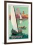 Poster advertising Egypt. (Printed by the Institut Graphique Egyptien)-H. Hashim-Framed Giclee Print