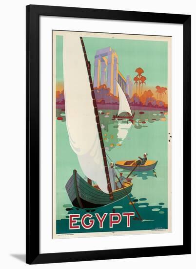 Poster advertising Egypt. (Printed by the Institut Graphique Egyptien)-H. Hashim-Framed Giclee Print