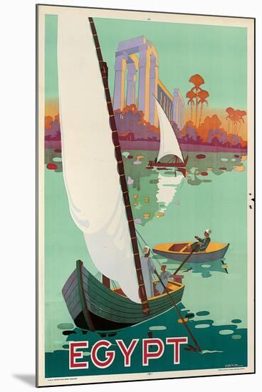 Poster advertising Egypt. (Printed by the Institut Graphique Egyptien)-H. Hashim-Mounted Giclee Print