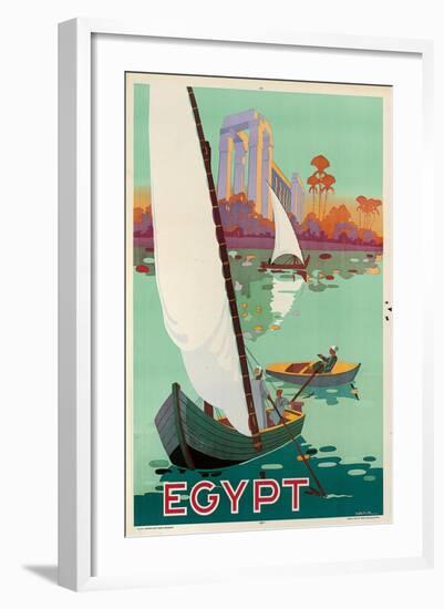 Poster advertising Egypt. (Printed by the Institut Graphique Egyptien)-H. Hashim-Framed Giclee Print