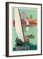 Poster advertising Egypt. (Printed by the Institut Graphique Egyptien)-H. Hashim-Framed Giclee Print