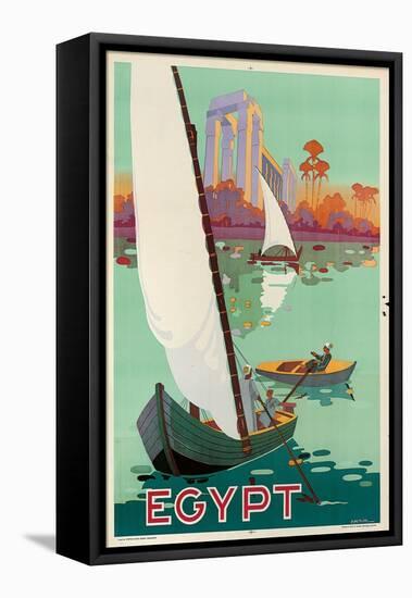 Poster advertising Egypt. (Printed by the Institut Graphique Egyptien)-H. Hashim-Framed Stretched Canvas